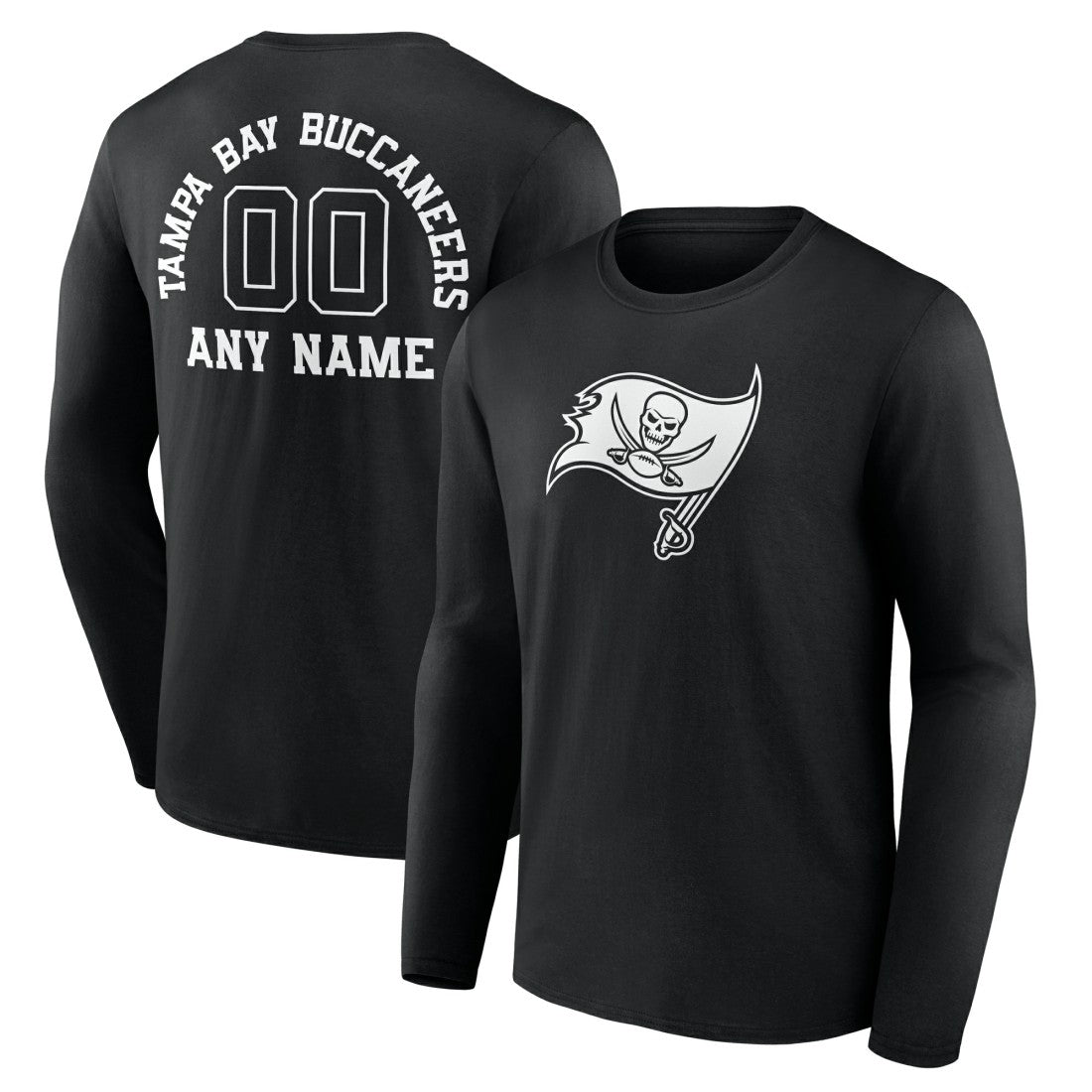 Tampa Bay Buccaneers Personalized Name & Number Monochrome Long Sleeve T-Shirt | NFL On sale