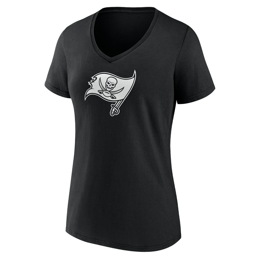 Tampa Bay Buccaneers Women's Personalized Name & Number Monochrome V-Neck T-Shirt | NFL US