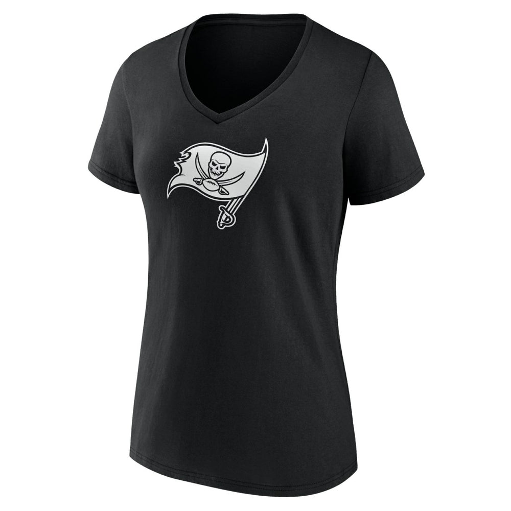 Tampa Bay Buccaneers Women's Personalized Name & Number Monochrome V-Neck T-Shirt | NFL US