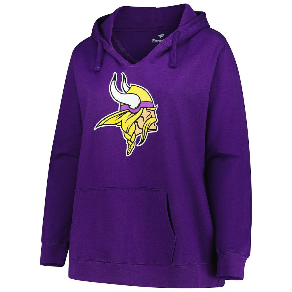 Minnesota Vikings Women's Plus Size V-Neck Pullover Hoodie | NFL Outlet