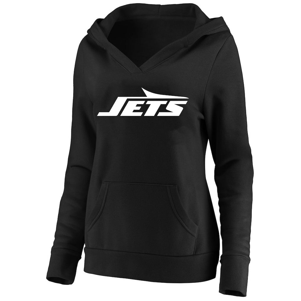 New York Jets Women's Plus Size V-Neck Pullover Hoodie | NFL Sale