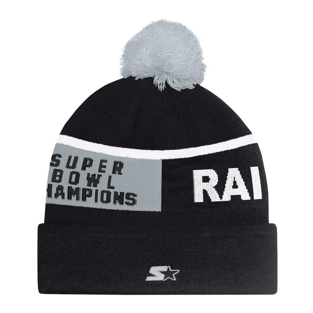 Las Vegas Raiders Starter Unisex Chyron Cuffed Knit Hat with Pom | NFL Near me