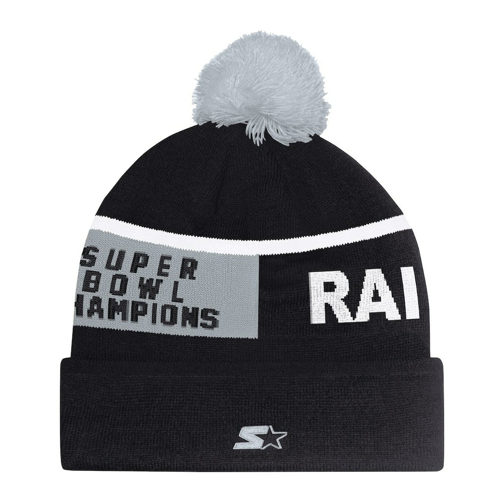 Las Vegas Raiders Starter Unisex Chyron Cuffed Knit Hat with Pom | NFL Near me