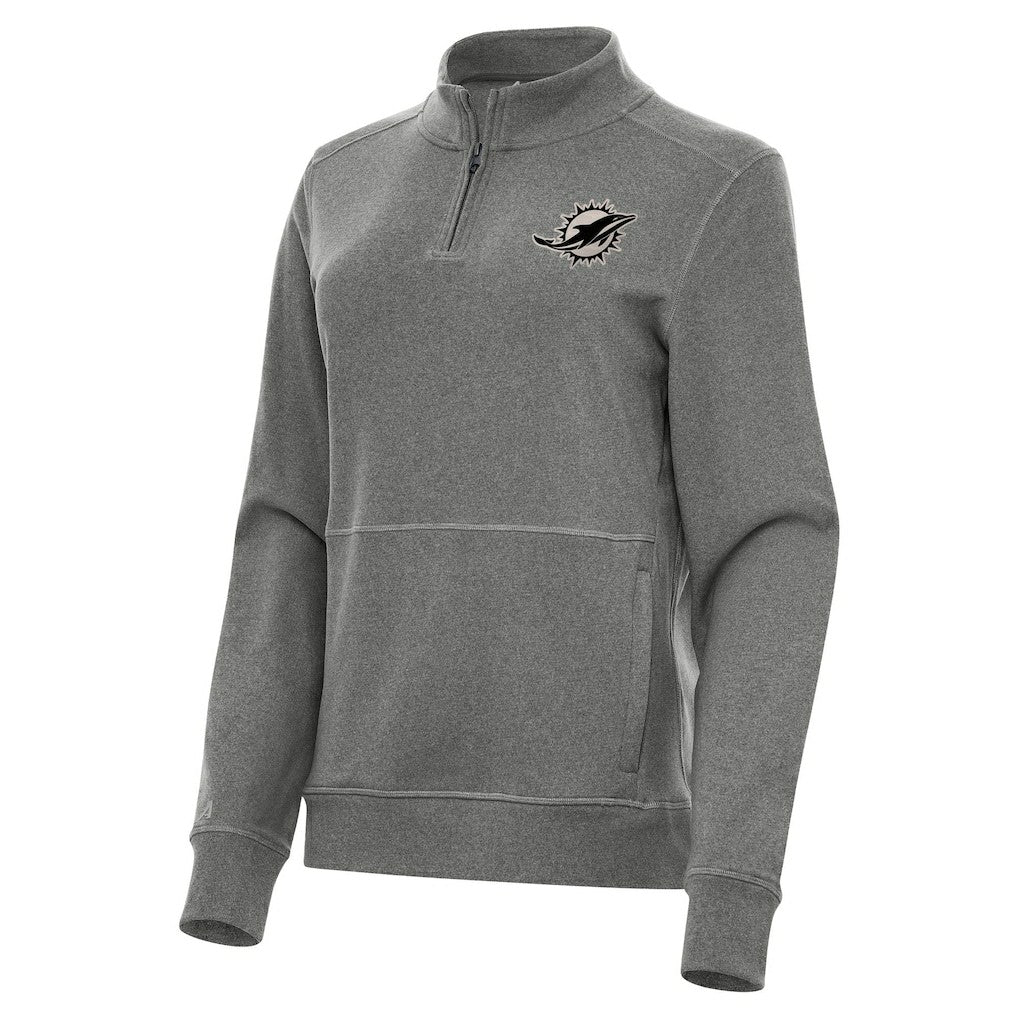 Miami Dolphins Antigua Women's Crush Quarter-Zip Top | NFL New
