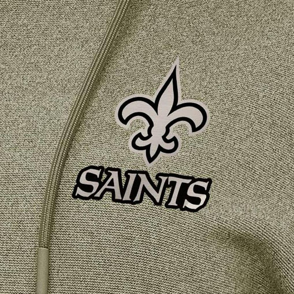New Orleans Saints Antigua Women's Justice Pullover Hoodie | NFL Outlet