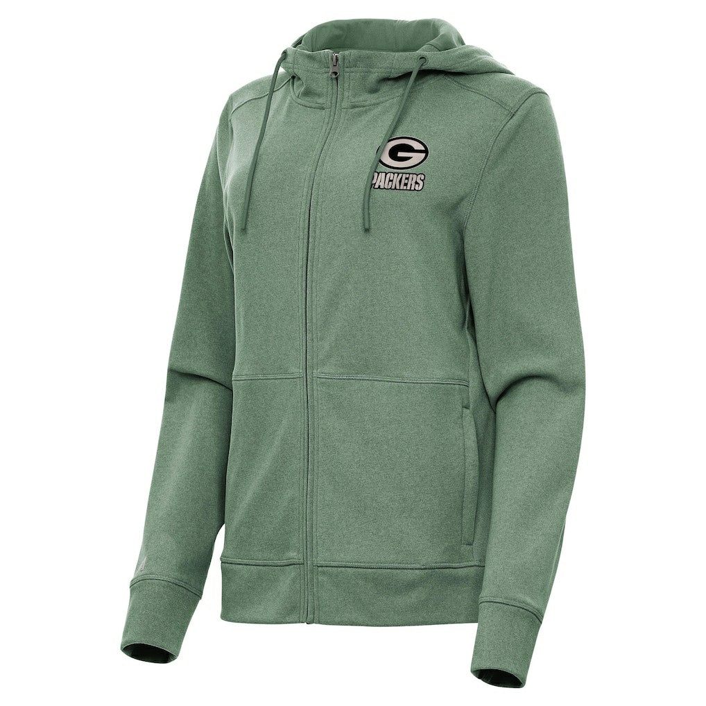 Green Bay Packers Antigua Women's Seeker Full-Zip Hoodie Jacket | NFL New