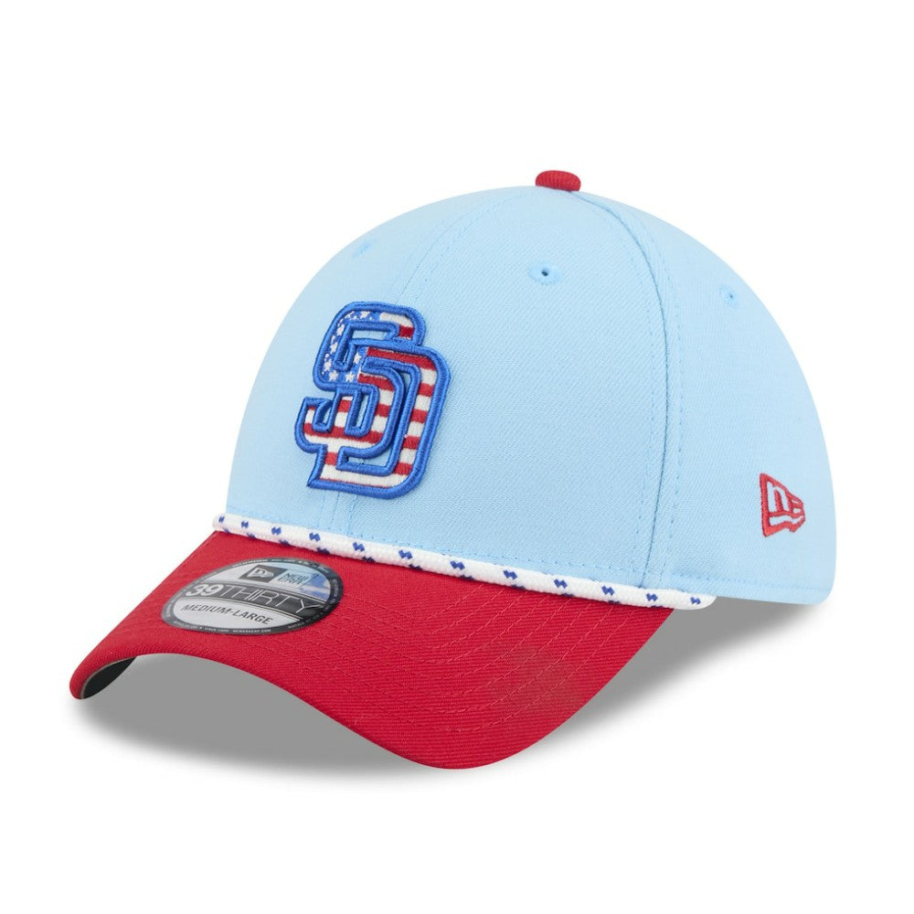 San Diego Padres New Era 2025 Fourth of July 39THIRTY Flex Hat - MLB Hats