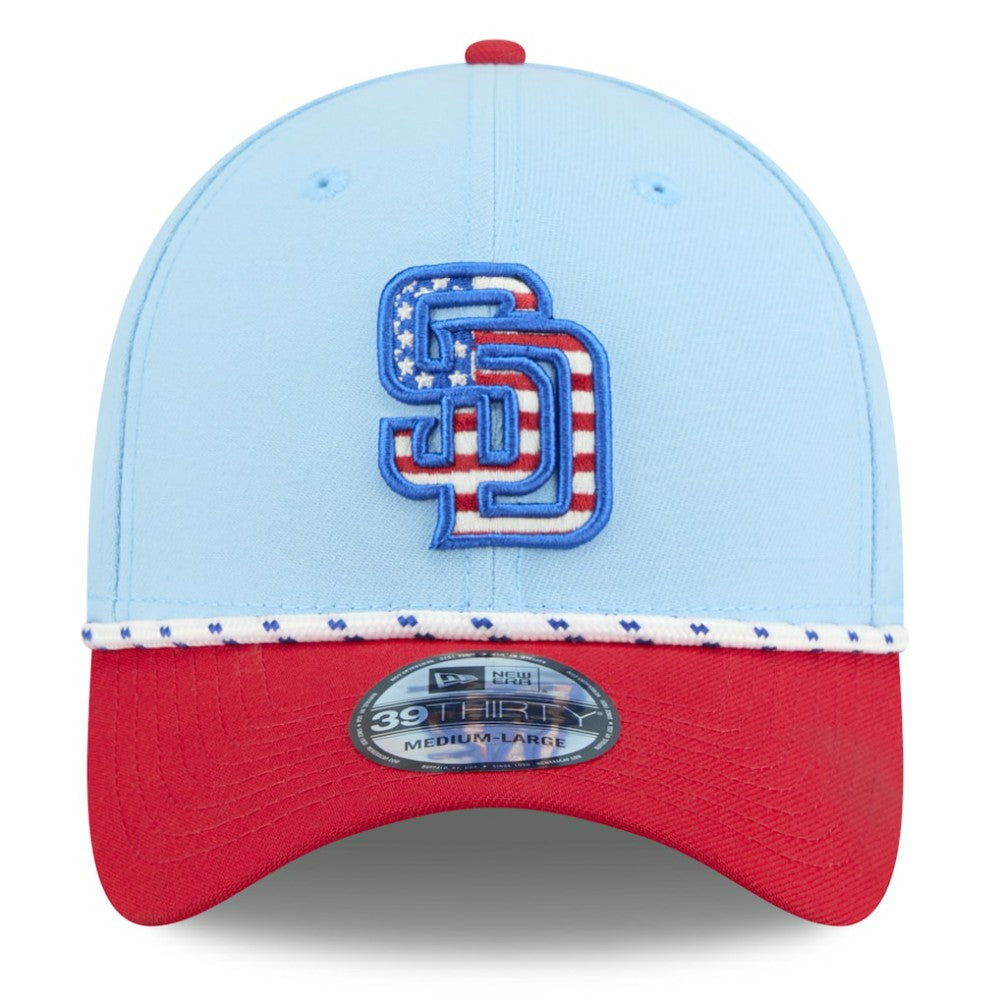 San Diego Padres New Era 2025 Fourth of July 39THIRTY Flex Hat - MLB Hats