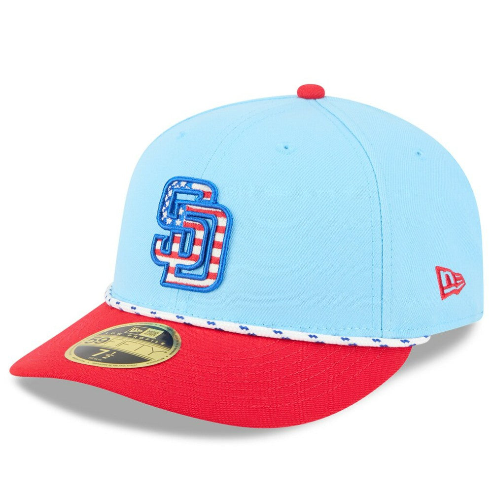 San Diego Padres New Era 2025 Fourth of July Low Profile 59FIFTY Fitted Hat - MLB Hats