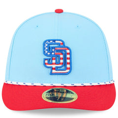 San Diego Padres New Era 2025 Fourth of July Low Profile 59FIFTY Fitted Hat - MLB Hats