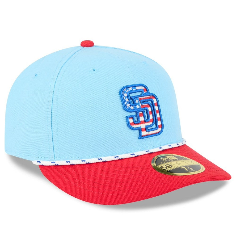 San Diego Padres New Era 2025 Fourth of July Low Profile 59FIFTY Fitted Hat - MLB Hats
