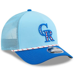 Colorado Rockies New Era 2025 Fourth of July 9FORTY A-Frame M-Crown Adjustable Trucker Hat - MLB Hats