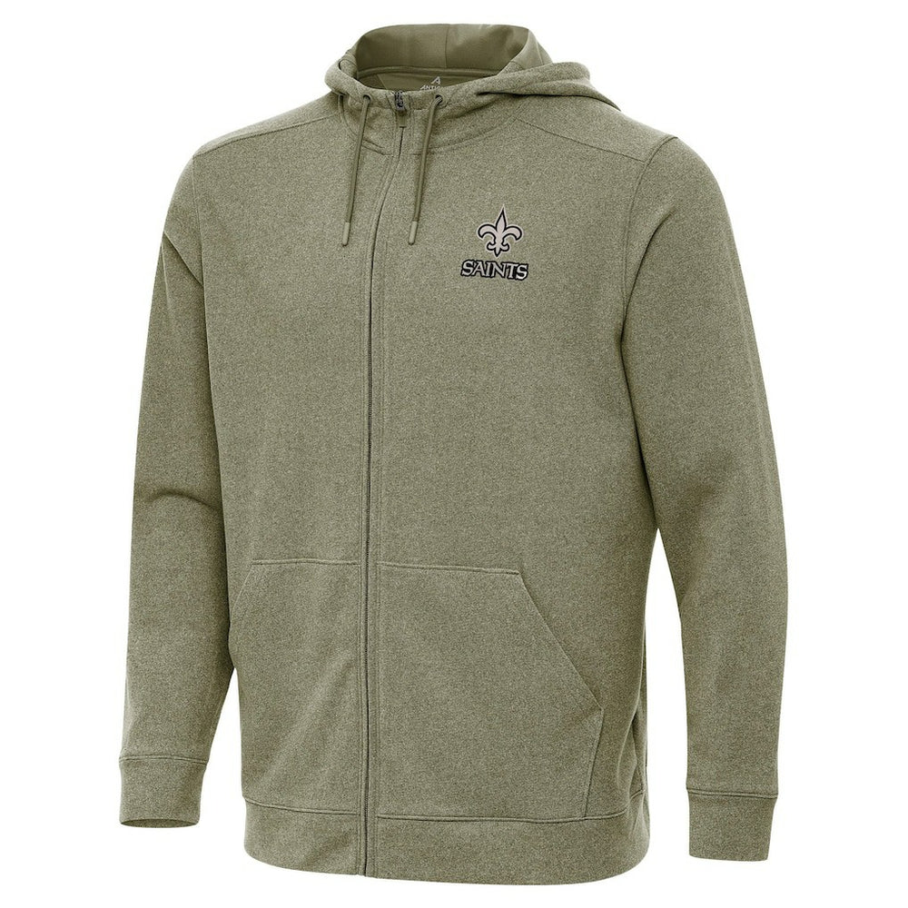 New Orleans Saints Antigua Effortless Full-Zip Hoodie Jacket | NFL New