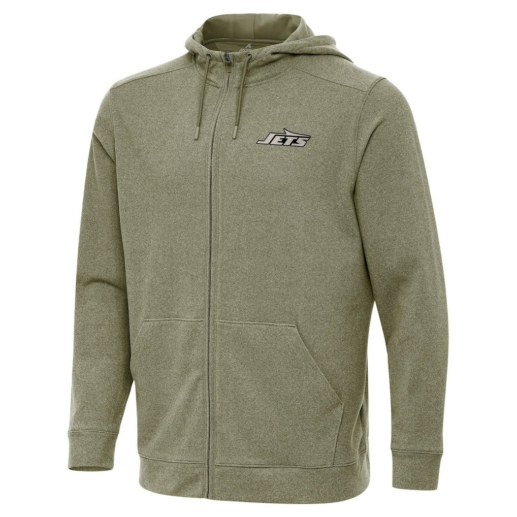 New York Jets Antigua Effortless Full-Zip Hoodie Jacket | NFL Outlet