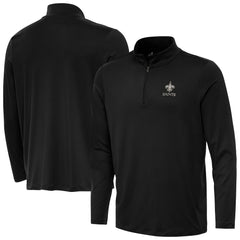 New Orleans Saints Antigua Reprocess Quarter-Zip Top | NFL Discount