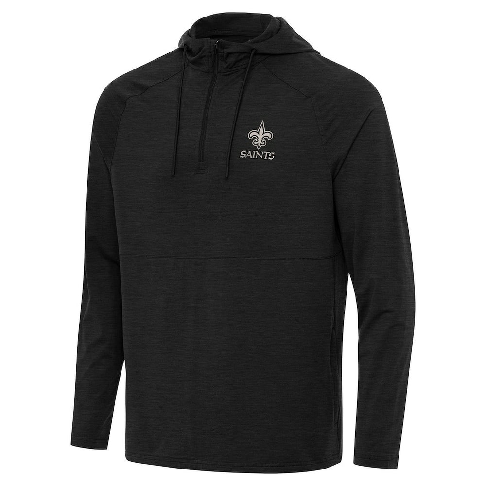 New Orleans Saints Antigua Spikes Raglan Quarter-Zip Hoodie | NFL Hot