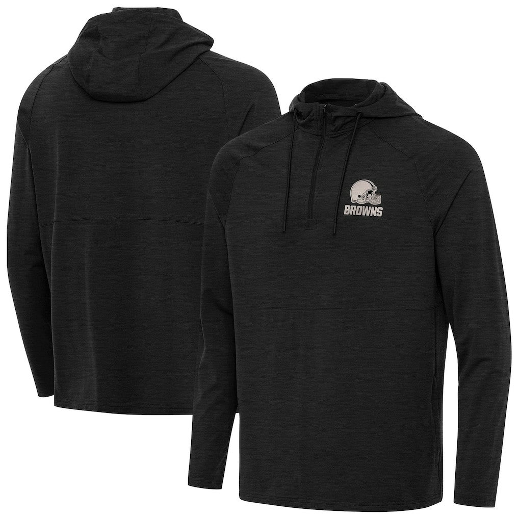 Cleveland Browns Antigua Spikes Raglan Quarter-Zip Hoodie | NFL US