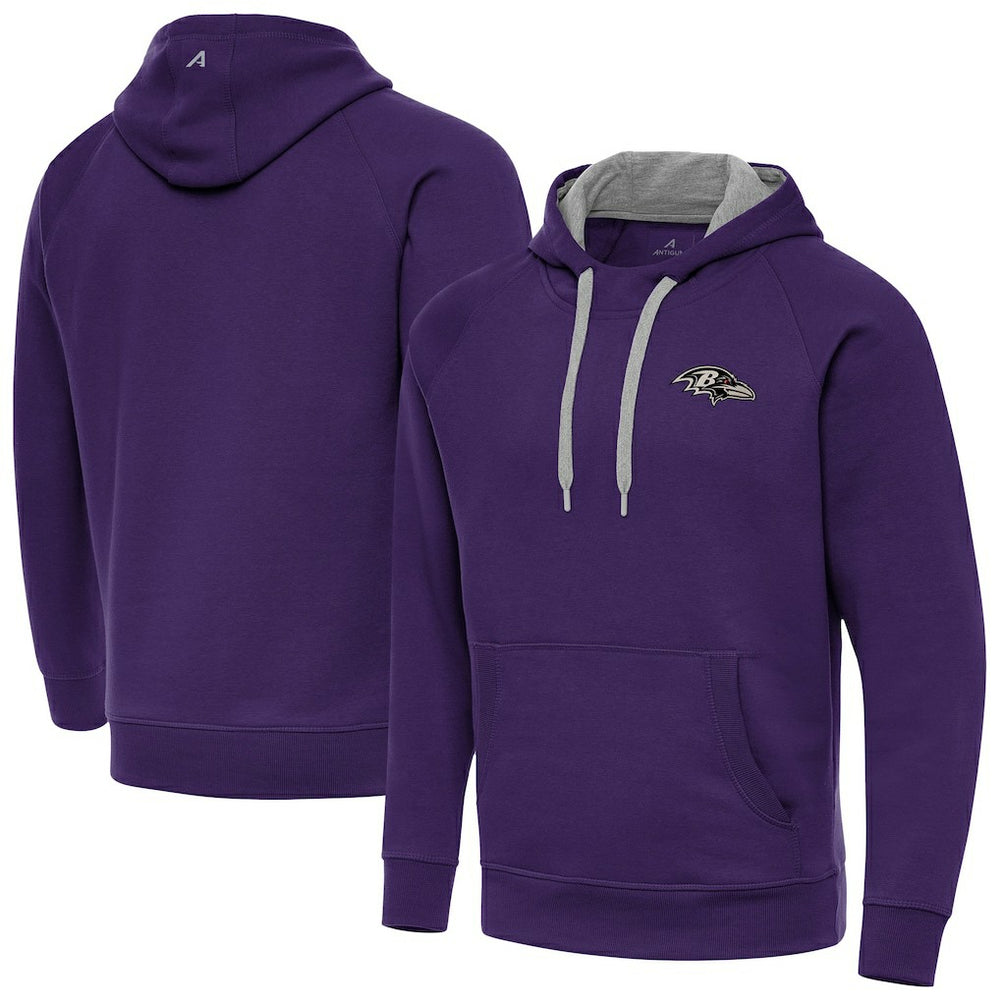 Baltimore Ravens Antigua Brushed Carbon Victory Pullover Hoodie | NFL Discount