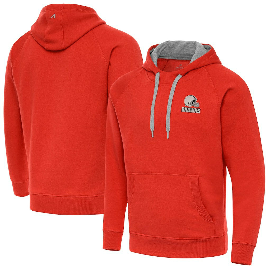 Cleveland Browns Antigua Brushed Carbon Victory Pullover Hoodie | NFL Outlet