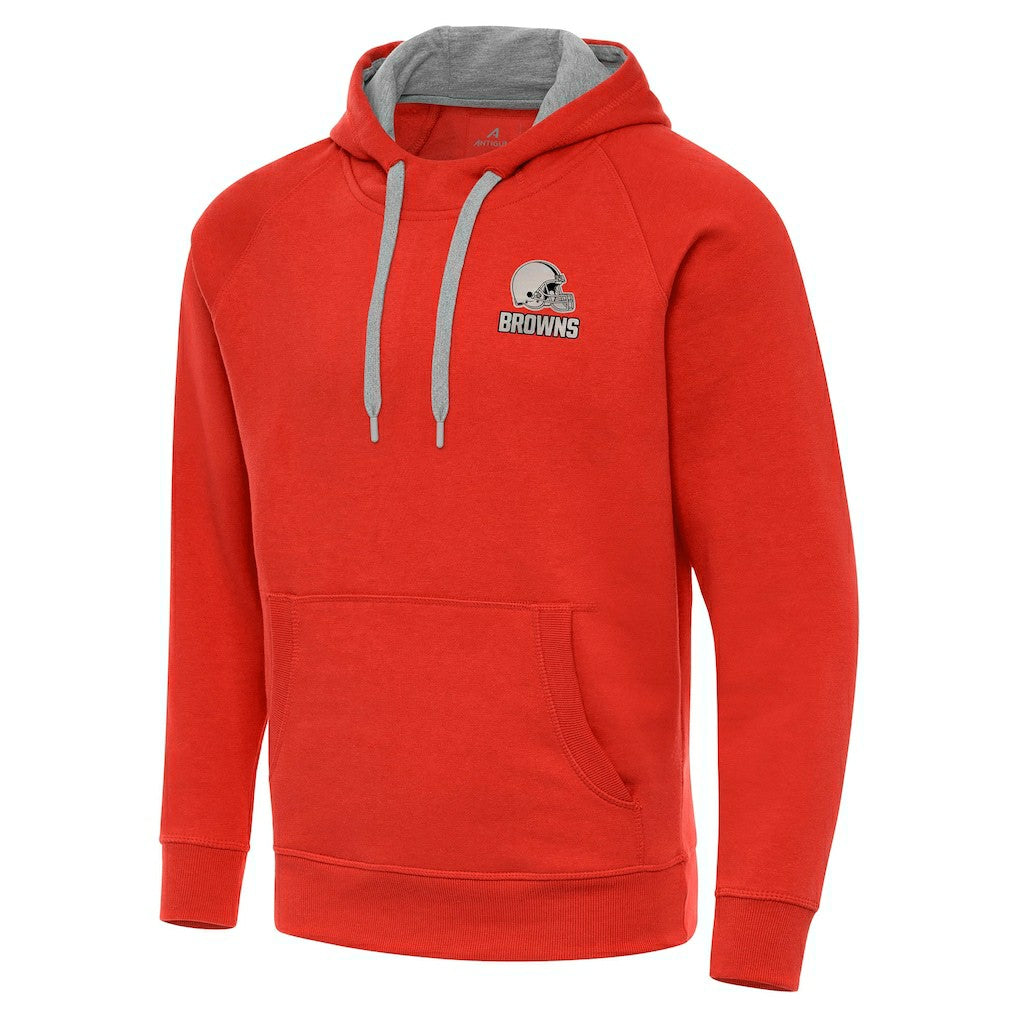 Cleveland Browns Antigua Brushed Carbon Victory Pullover Hoodie | NFL Outlet