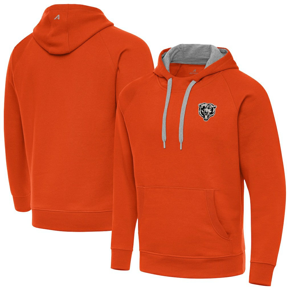Chicago Bears Antigua Brushed Carbon Victory Pullover Hoodie | NFL Discount