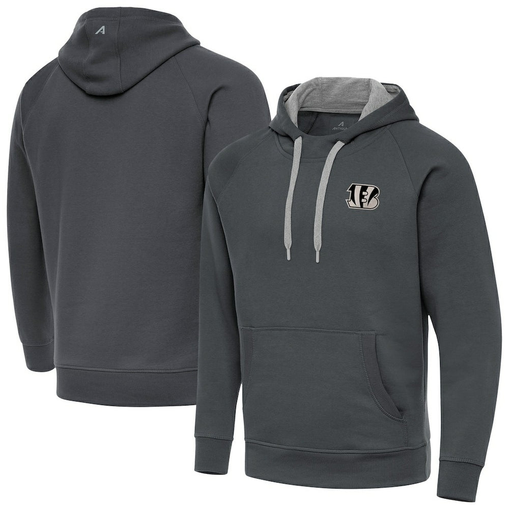 Cincinnati Bengals Antigua Brushed Carbon Victory Pullover Hoodie | NFL US