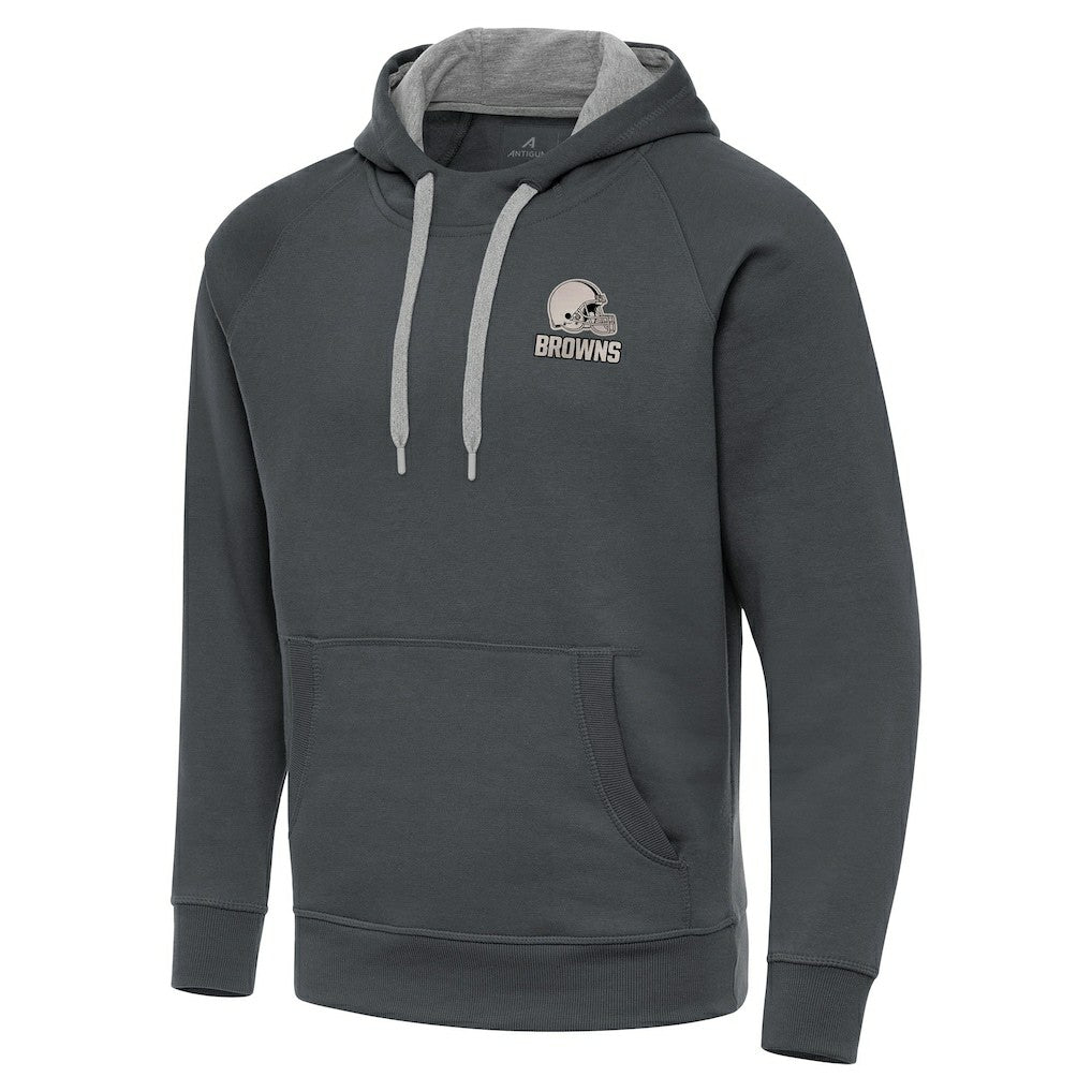 Cleveland Browns Antigua Brushed Carbon Victory Pullover Hoodie | NFL New