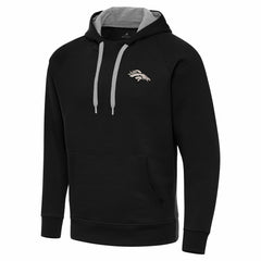 Denver Broncos Antigua Brushed Carbon Victory Pullover Hoodie | NFL US