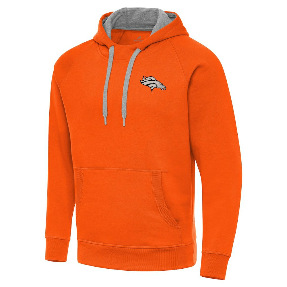 Denver Broncos Antigua Brushed Carbon Victory Pullover Hoodie | NFL US