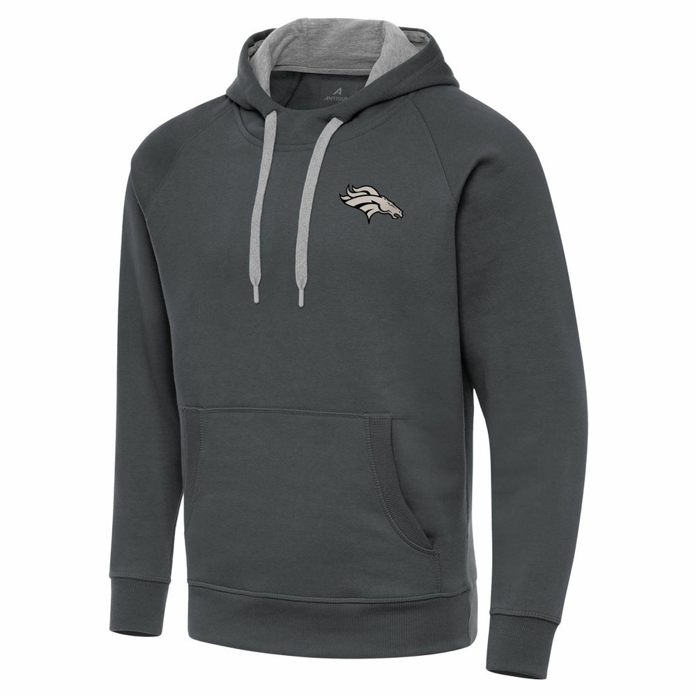 Denver Broncos Antigua Brushed Carbon Victory Pullover Hoodie | NFL Near me