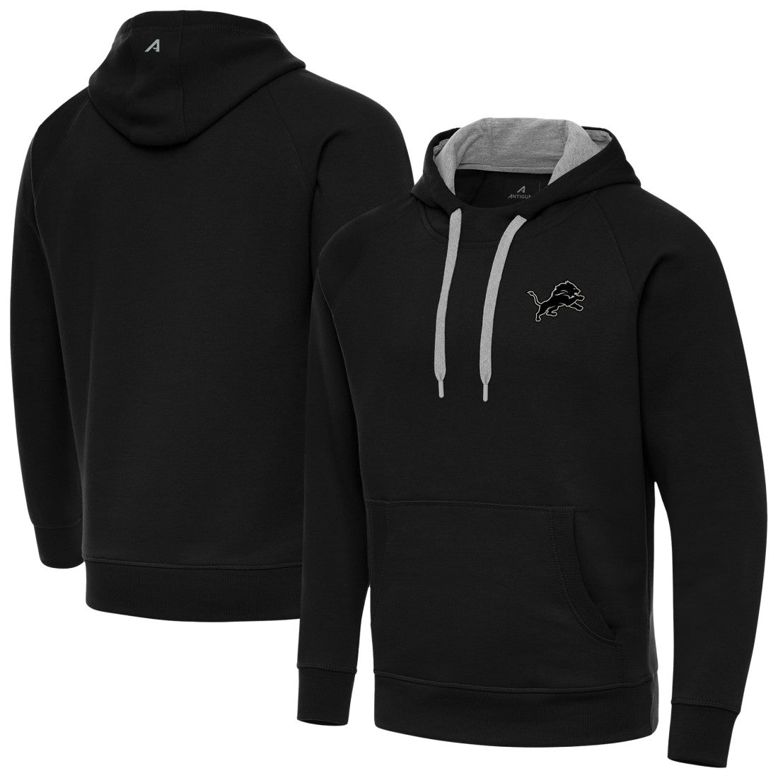 Detroit Lions Antigua Brushed Carbon Victory Pullover Hoodie | NFL Outlet