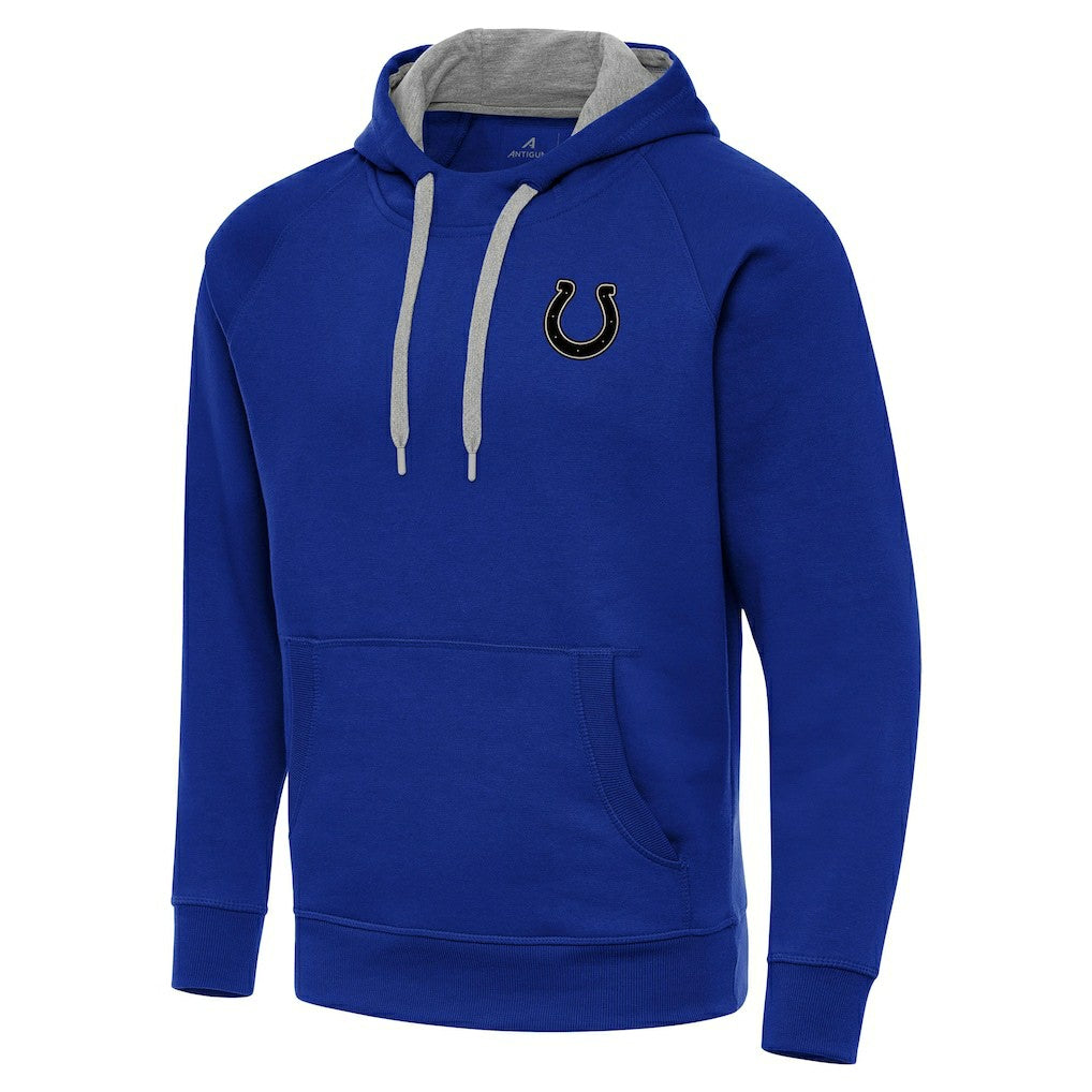 Indianapolis Colts Antigua Brushed Carbon Victory Pullover Hoodie | NFL New