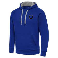 Indianapolis Colts Antigua Brushed Carbon Victory Pullover Hoodie | NFL New