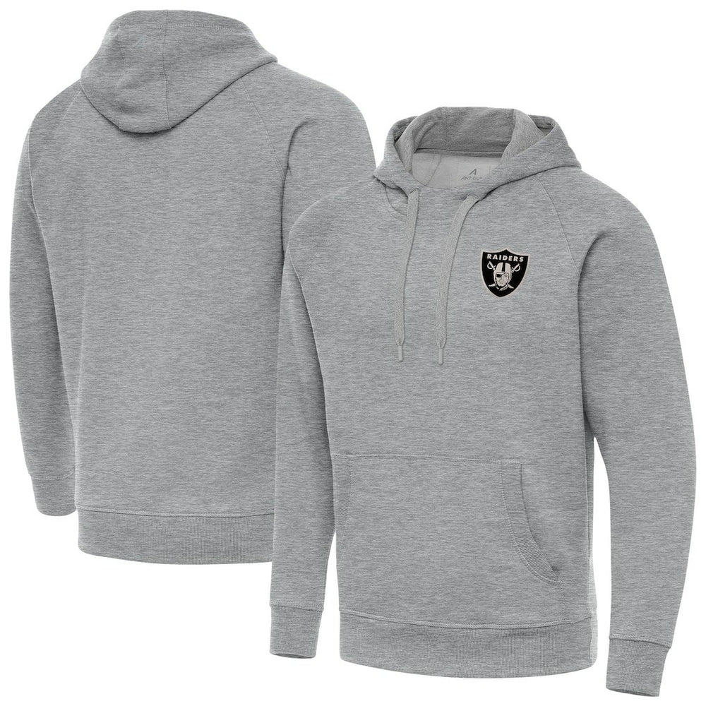 Las Vegas Raiders Antigua Brushed Carbon Victory Pullover Hoodie | NFL Outlet
