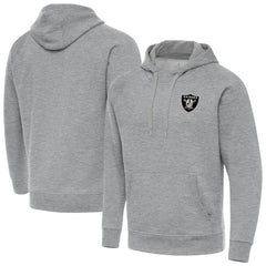 Las Vegas Raiders Antigua Brushed Carbon Victory Pullover Hoodie | NFL Outlet