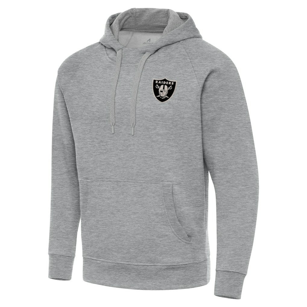 Las Vegas Raiders Antigua Brushed Carbon Victory Pullover Hoodie | NFL Outlet