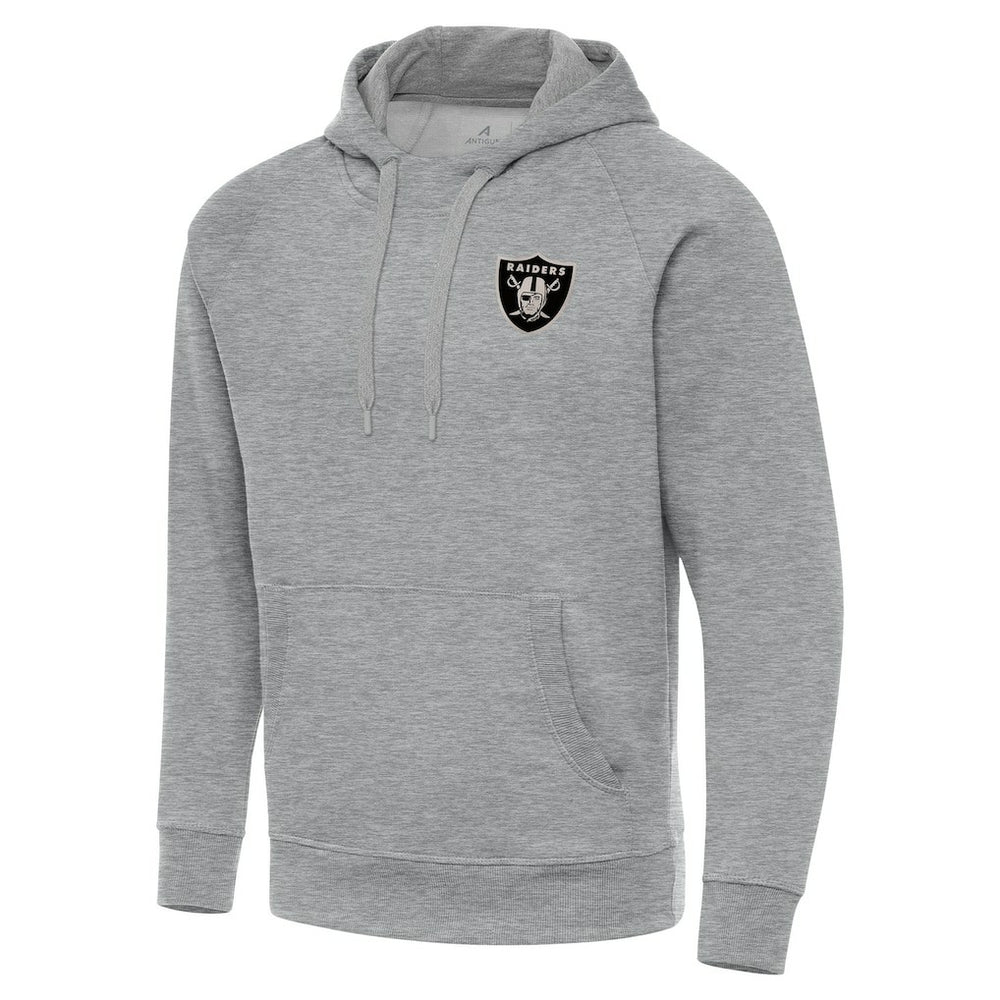 Las Vegas Raiders Antigua Brushed Carbon Victory Pullover Hoodie | NFL Outlet