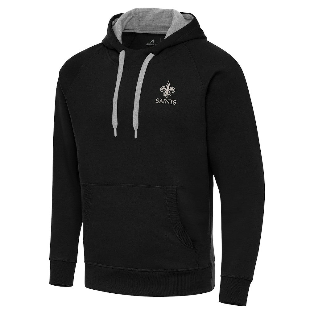 New Orleans Saints Antigua Brushed Carbon Victory Pullover Hoodie | NFL Near me