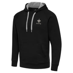 New Orleans Saints Antigua Brushed Carbon Victory Pullover Hoodie | NFL Near me