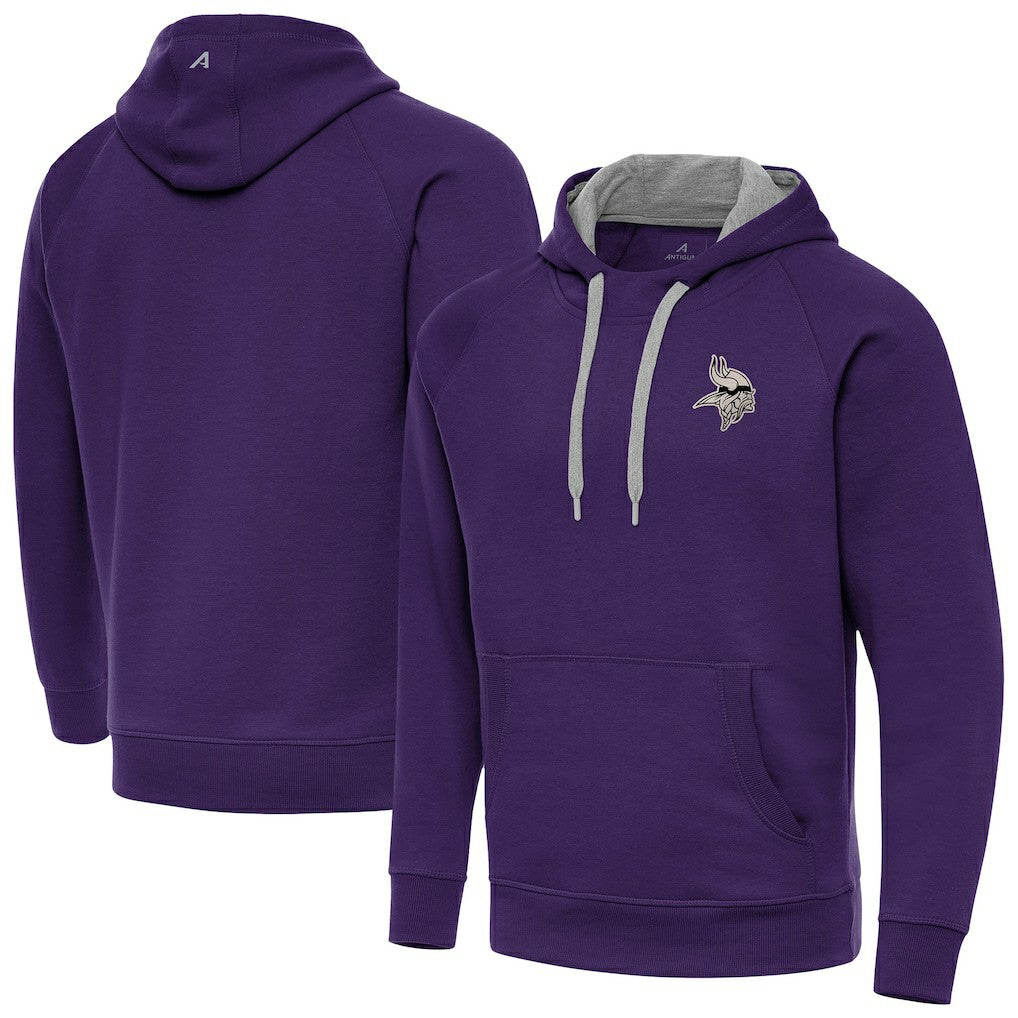 Minnesota Vikings Antigua Brushed Carbon Victory Pullover Hoodie | NFL Online