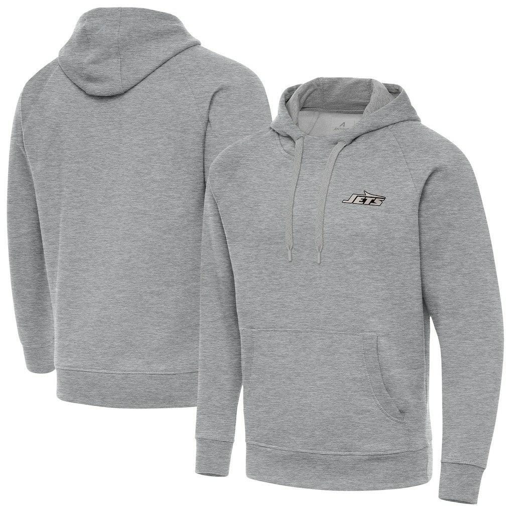 New York Jets Antigua Brushed Carbon Victory Pullover Hoodie | NFL Near me