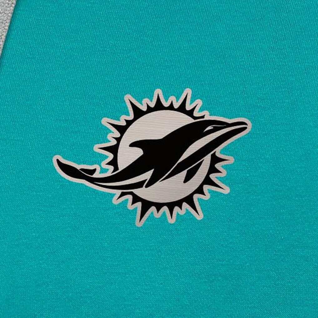 Miami Dolphins Antigua Brushed Carbon Victory Pullover Hoodie | NFL Online