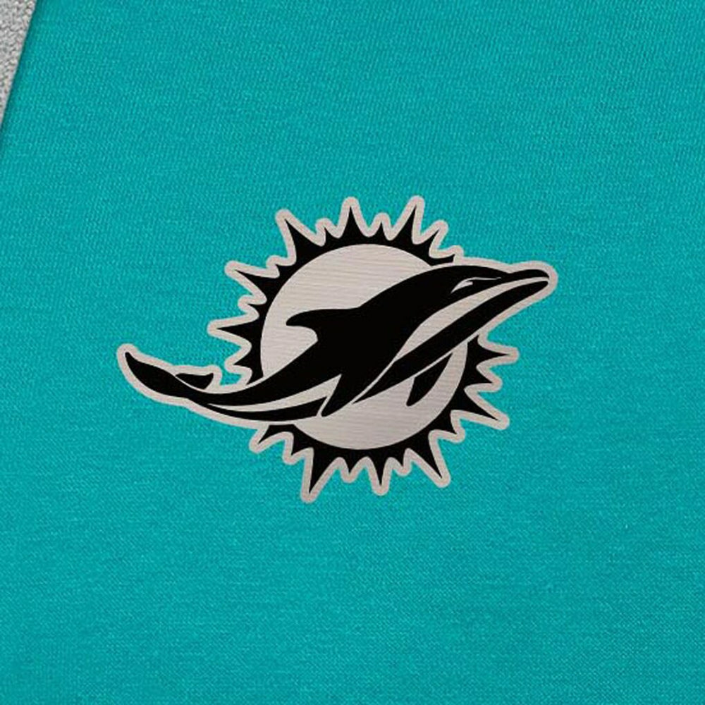 Miami Dolphins Antigua Brushed Carbon Victory Pullover Hoodie | NFL Online