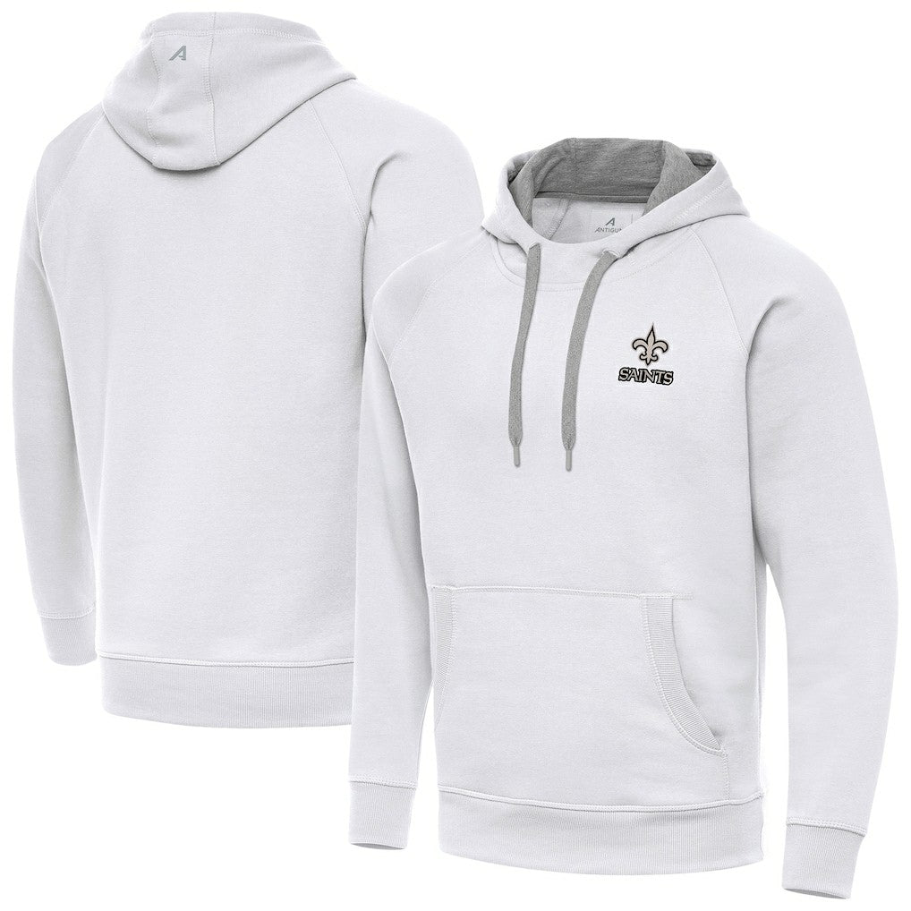 New Orleans Saints Antigua Brushed Carbon Victory Pullover Hoodie | NFL Discount