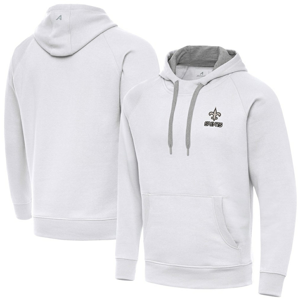 New Orleans Saints Antigua Brushed Carbon Victory Pullover Hoodie | NFL Discount