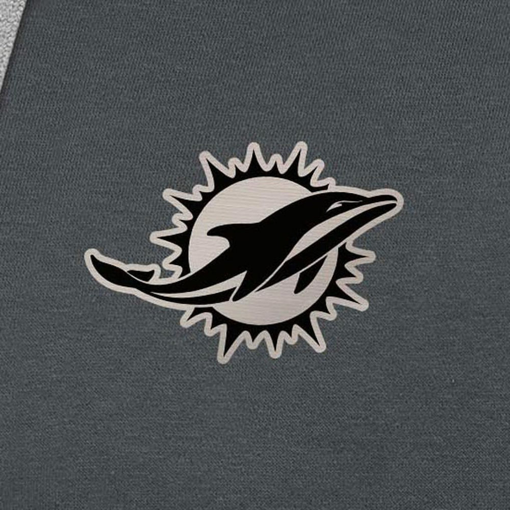 Miami Dolphins Antigua Brushed Carbon Victory Pullover Hoodie | NFL Online