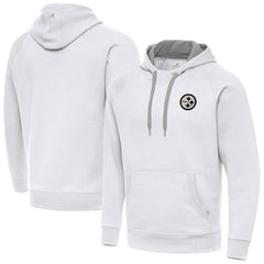 Pittsburgh Steelers Antigua Brushed Carbon Victory Pullover Hoodie | NFL Outlet