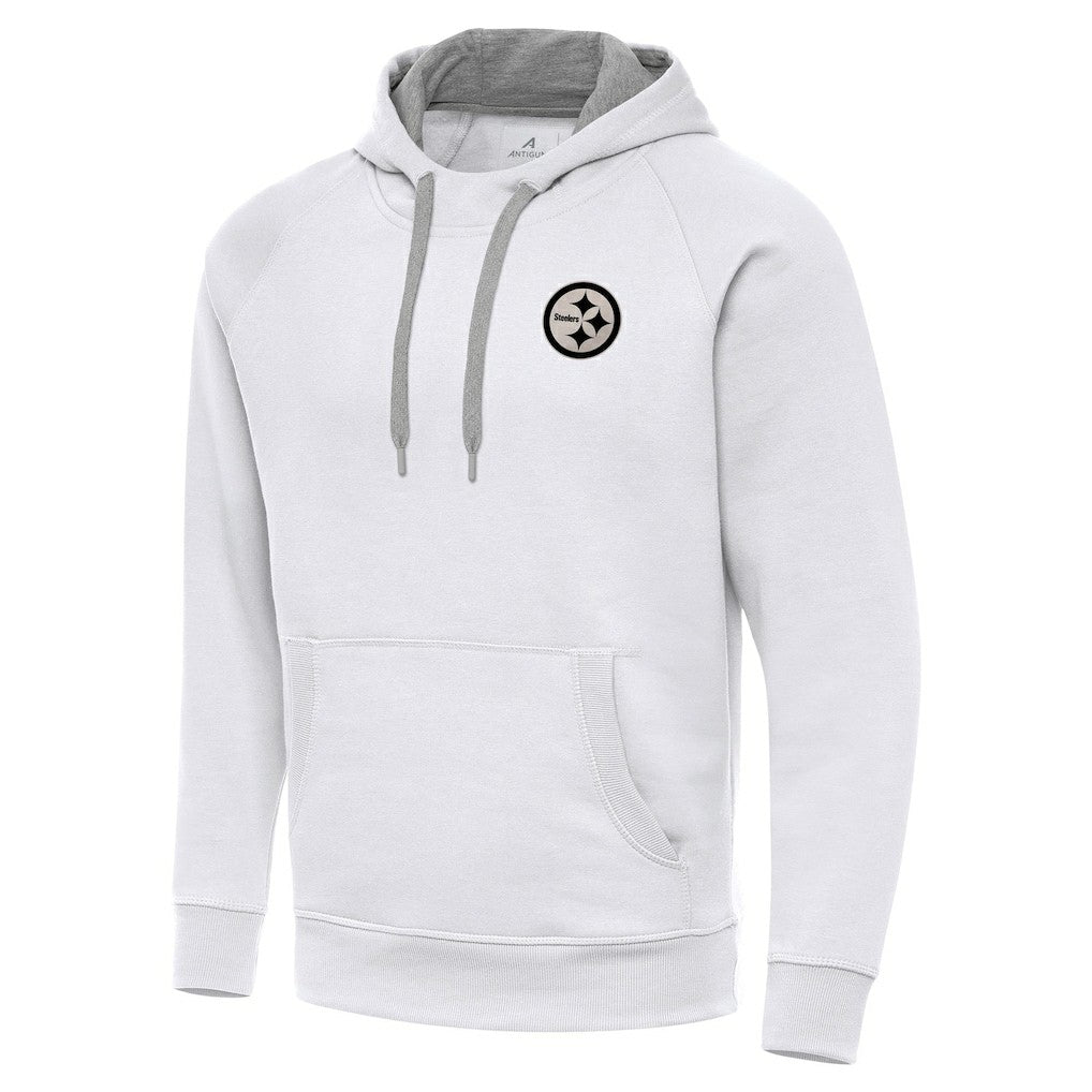 Pittsburgh Steelers Antigua Brushed Carbon Victory Pullover Hoodie | NFL Outlet