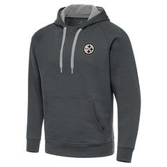 Pittsburgh Steelers Antigua Brushed Carbon Victory Pullover Hoodie | NFL New