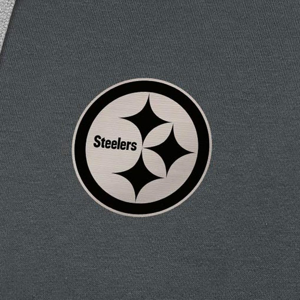Pittsburgh Steelers Antigua Brushed Carbon Victory Pullover Hoodie | NFL New